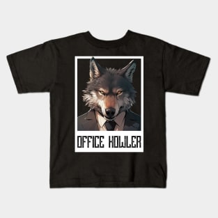 Office Howler. Business wolf Kids T-Shirt